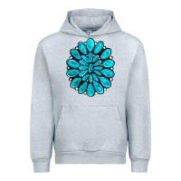 Heather Grey turquoise gemstone jewelny Urban Hoodie - RanaPortraitStore