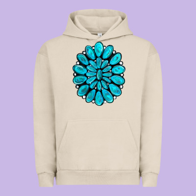 Turquoise Gemstone Jewelny Urban Hoodie Designed By Ranaportraitstore