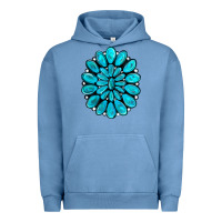 Pigment Pebble Blue turquoise gemstone jewelny Urban Hoodie - RanaPortraitStore