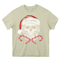 Mossy bah humbug skull santa hat christmas funny quote Heavy Core Tee - linhVisuals