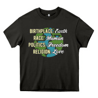 Asphalt birthplace earth race human politics freedom religion love equality al Heavy Core Tee - linhVisuals