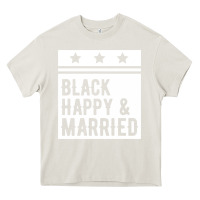Cream black happy & married funny wedding gifts Heavy Core Tee - linhVisuals