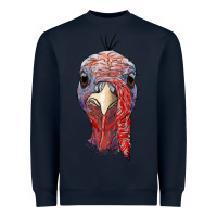 Navy gobble face Heavyweight Sweatshirt - RanaPortraitStore