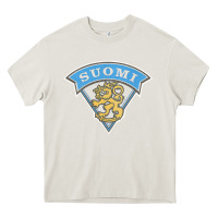 Cream faded style suomi finland lion design Heavy Core Tee - linhVisuals