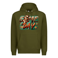 Army Green game day  lightning football Premium Hoodie - BarkalooDesign