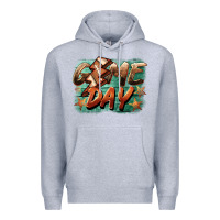 Heather Grey game day  lightning football Premium Hoodie - BarkalooDesign