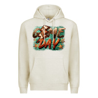 Oatmeal Heather game day  lightning football Premium Hoodie - BarkalooDesign