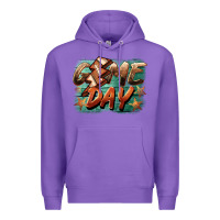 Purple game day  lightning football Premium Hoodie - BarkalooDesign