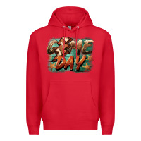 Red game day  lightning football Premium Hoodie - BarkalooDesign