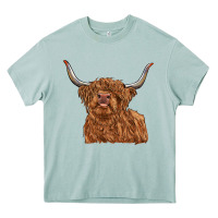 Arona highland cow Heavy Core Tee - RanaPortraitStore