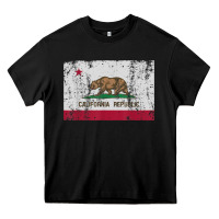 Black california flag womens mens heavy distressed vintage gift t shirt Heavy Core Tee - linhVisuals