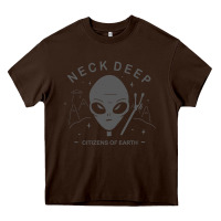 Chocolate Brown neck deep clässic Heavy Core Tee - linhVisuals