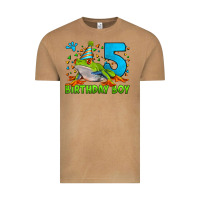 Birthday Boy Frog Age 5 Vintage Tee | Teevron