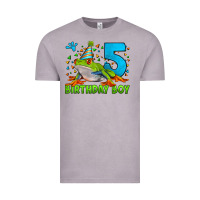 Vintage Zinc Birthday Boy Frog Age 5 Vintage Tee - LillyAllenDesigns