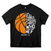 Black christian basketball i can do all things through christ philippians 41 Heavy Core Tee - linhVisuals