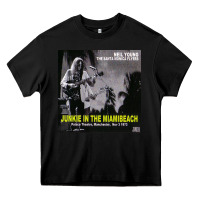 Black Neil Young Heavy Core Tee - linhVisuals