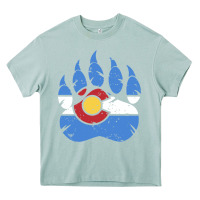 Arona colorado state flag bear paw print pocket place Heavy Core Tee - linhVisuals