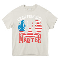 Cream crawfish boil master american  flag us big red lobster design Heavy Core Tee - linhVisuals