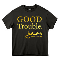 Asphalt good trouble john lewis signature Heavy Core Tee - linhVisuals
