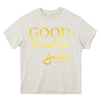 Cream good trouble john lewis signature Heavy Core Tee - linhVisuals