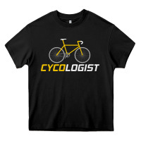 Black cycologist funny cycling and bicycle sport design cycler humor gift bi Heavy Core Tee - linhVisuals