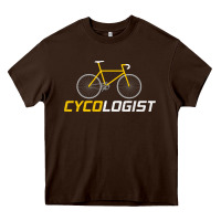 Chocolate Brown cycologist funny cycling and bicycle sport design cycler humor gift bi Heavy Core Tee - linhVisuals
