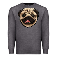 Charcoal Heather pug Premium Sweatshirt - Jasminsmagicworld