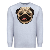 Heather Grey pug Premium Sweatshirt - Jasminsmagicworld