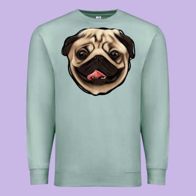 Pug Premium Sweatshirt Designed By Jasminsmagicworld