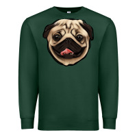 Sports Green pug Premium Sweatshirt - Jasminsmagicworld