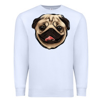 White pug Premium Sweatshirt - Jasminsmagicworld