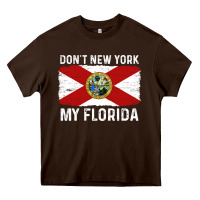 Chocolate Brown don't new york my florida vintage flag funny saying gift Heavy Core Tee - linhVisuals