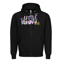 Black easter little bunny Zipper Hoodie - Jasminsmagicworld