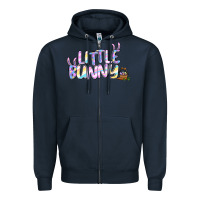 Navy easter little bunny Zipper Hoodie - Jasminsmagicworld