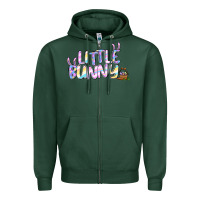Sports Green easter little bunny Zipper Hoodie - Jasminsmagicworld