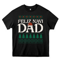 Black feliz navi dad ugly christmas sweater funny spanish xmas pun gift for Heavy Core Tee - linhVisuals