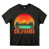 Asphalt california t  shirt california sunset vintage trees scenery t  shirt Heavy Core Tee - linhVisuals