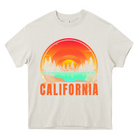 Cream california t  shirt california sunset vintage trees scenery t  shirt Heavy Core Tee - linhVisuals