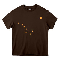Chocolate Brown flag of alaska Heavy Core Tee - linhVisuals