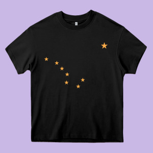 Flag Of Alaska Heavy Core Tee Designed By Linhvisuals