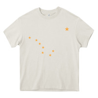 Cream flag of alaska Heavy Core Tee - linhVisuals