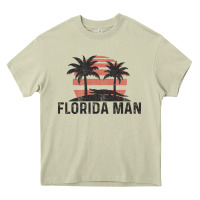 Mossy florida man state funny meme vintage palm trees and sunset retro sun Heavy Core Tee - linhVisuals