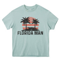 Arona florida man state funny meme vintage palm trees and sunset retro sun Heavy Core Tee - linhVisuals