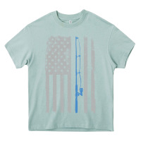Arona fishing american flag vintage fishing rod patriotic 4ht of july gift f Heavy Core Tee - linhVisuals