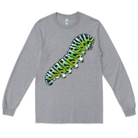 Heather Grey Papilio Machaon Caterpillar Long Sleeve Tee - LillyAllenDesigns