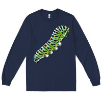 Navy Papilio Machaon Caterpillar Long Sleeve Tee - LillyAllenDesigns