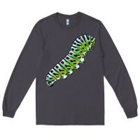 Smoke Papilio Machaon Caterpillar Long Sleeve Tee - LillyAllenDesigns