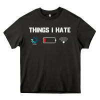 Asphalt funny things i hate low battery and wifi connection Heavy Core Tee - linhVisuals