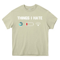 Mossy funny things i hate low battery and wifi connection Heavy Core Tee - linhVisuals