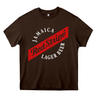 Chocolate Brown jamaica red stripe lager beer Heavy Core Tee - linhVisuals